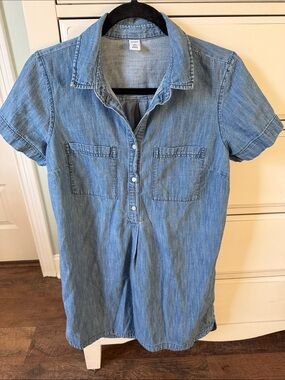 Old Navy Light Blue Denim Shirt Dress